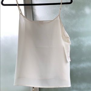 NWT-Cream/white crop shirt